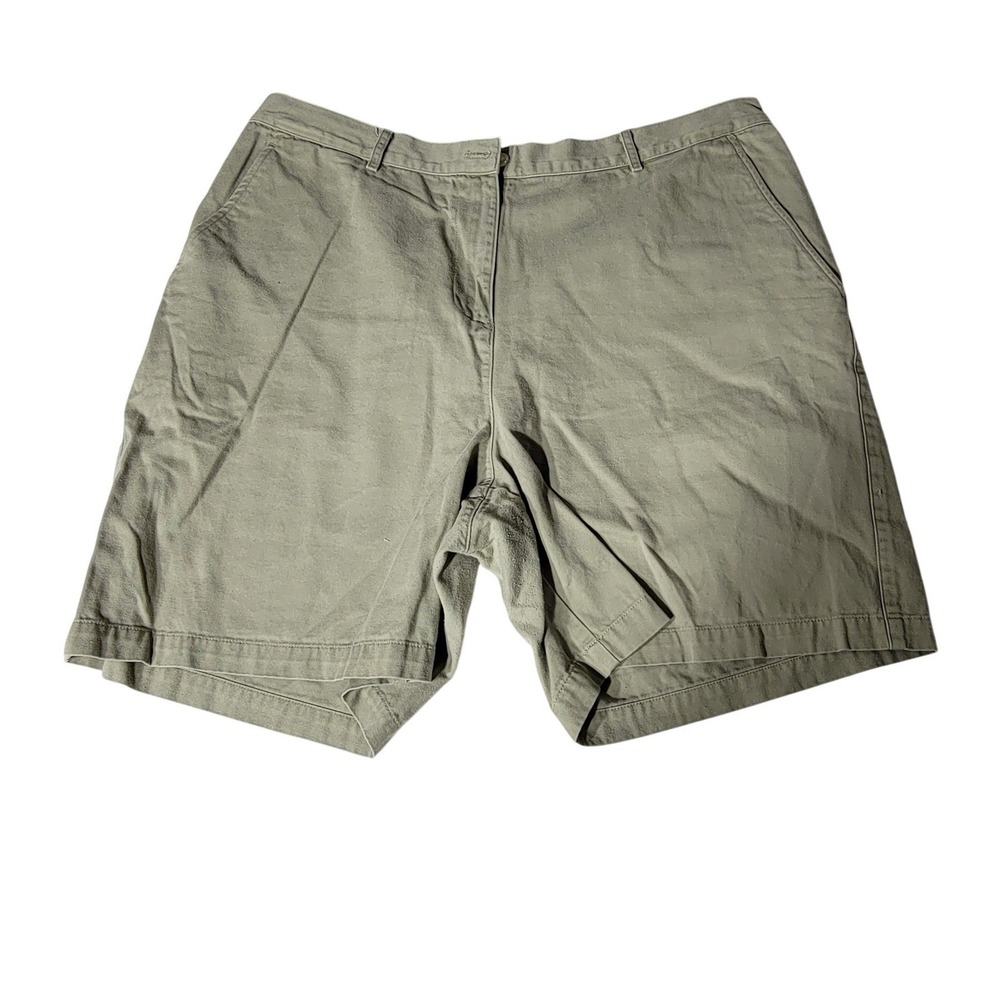Lauren Ralph Lauren Womens Khaki Chino Shorts Tan Cotton Twill Size 16W